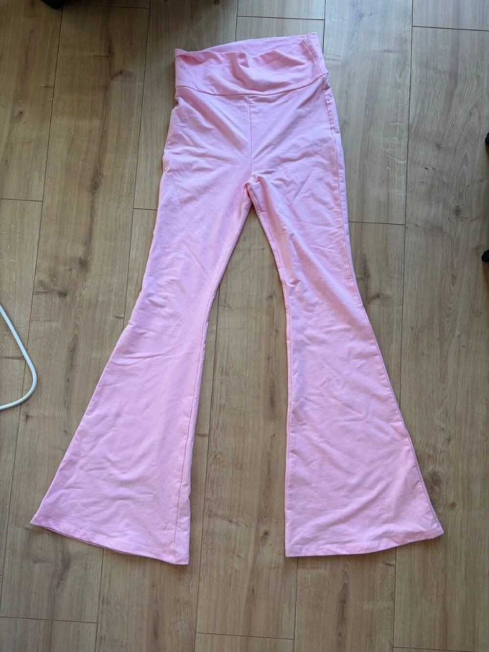 Pink Low Rise Flare Stretch Pants M